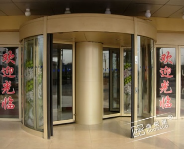 两翼环柱旋转门
